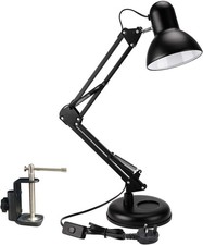 Swing Arm LED Desk Lamp, Adjustable Architect Task Lamp Classic Desk Lamp with C