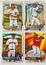 2025 Bowman Chrome MEGA BASE AND PROSPECT INSERTS AND LAZER/VELOCITY-YOU PICK