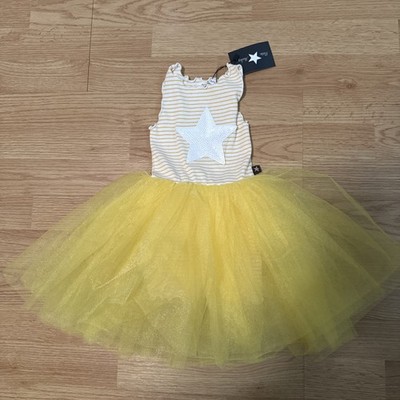 PETITE HAILEY Star Stripes Tutu Dress Size 1  Kids Dress NEW with Tags Yellow