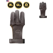 Archery Glove Leather Ambidextrous Shooting Glove for Adults Extra Large