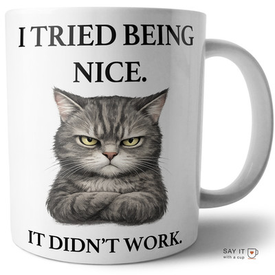 I Tried Being Nice Sarcastic Mug Coffee Funny Gift For Cup Novelty 15oz