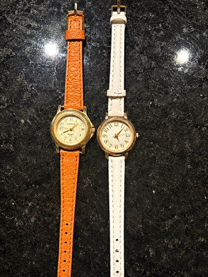 Bundle Caravelle by Bulova Women's Quartz and Avenue.  Lot 2 Brown/White