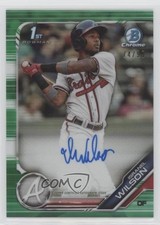 2019 Bowman Chrome Prospect Green Refractor 74/99 Isranel Wilson Auto 03ns