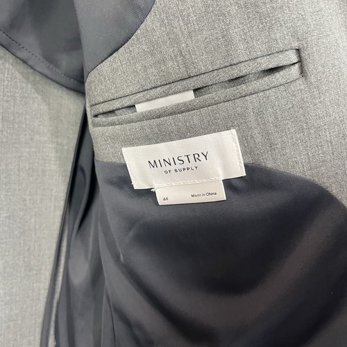Ministry of Supply Velocity Giacca Tuta Uomo 44 R Morbida Grigio Grafite NUOVO - Foto 7 di 20