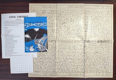 Star Empires Sci-Fi RPG 1975 TSR Games complete with map unpunched