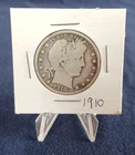 1910 90 % Silver Barber Half Dollar.  BS 25