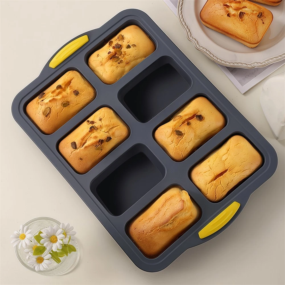 8 Cavities Silicone Loaf Pan with Stainless Steel Frame Nonstick Brownie
Opens in a new window or ta
