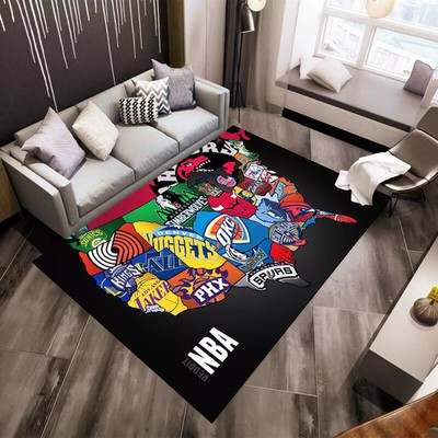 Nba Map Rug,Basketball Rug ,Teams Rug, NBA Rug ,Custom Rug, Minimalist Rug,