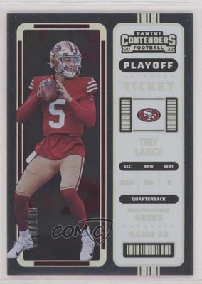 2022 Panini Contenders Playoff Ticket 60/199 Trey Lance #82 xr1