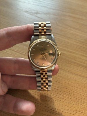 Rolex Datejust 36 Stahl/Gold, Diamant Ziffernblatt, Ref 16233