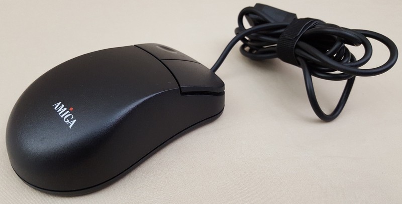 BLACK 2-Button 9pin Amiga Mouse for ANY Commodore Amiga 500 1200 2000 3000 4000