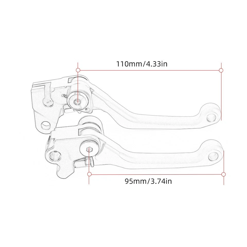 CNC Pivot Brake Clutch Levers For HONDA XR250R XR250L XR600R XR230/XR400 Motard - Imagem 2 de 4