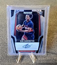 2025 Panini Prizm Black Basketball Bub Carrington RS-BUB Auto RC 