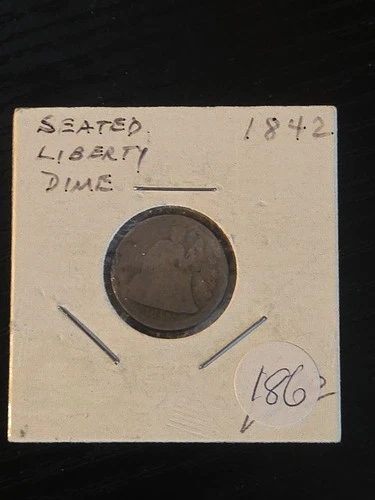 1842 - Liberty Seated Silver Dime.