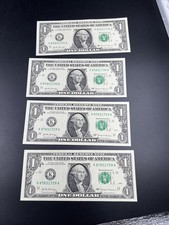 4 Consecutive 2017 1 FRN Federal Reserve Notes CH UNC 28