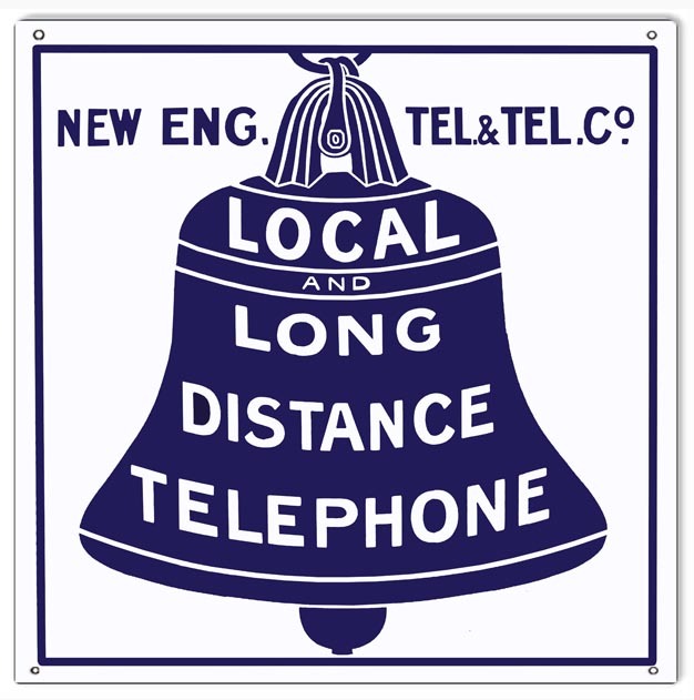 New England Tel &Tel Co Nostalgic Long Distance Telephone Sign eBay
