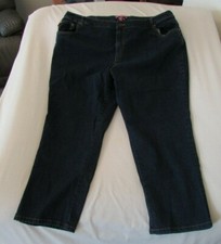 Ladies "Woman Within" Size 24WP W41.5/L27 Blue, 'Natural Fit' Capri