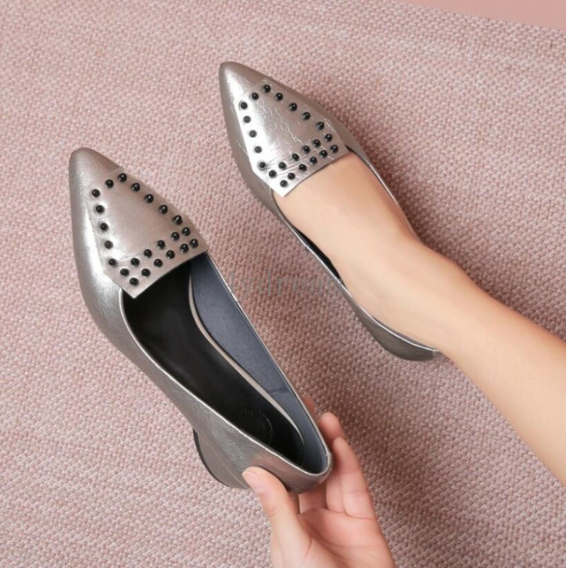 Women Women Women ChunkyLow Heel Pointy Toe Synthetic Leather Loafer Slip On Casaul shoes 26ae24 Women Women Women ChunkyLow Heel Pointy Toe Synthetic Leather Loafer Slip On Casaul shoes 26ae24