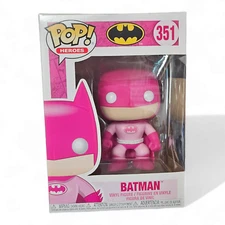 Funko Pop Pink Batman #351 DC Heroes Vinyl Figure Breast Cancer AWARENESS
