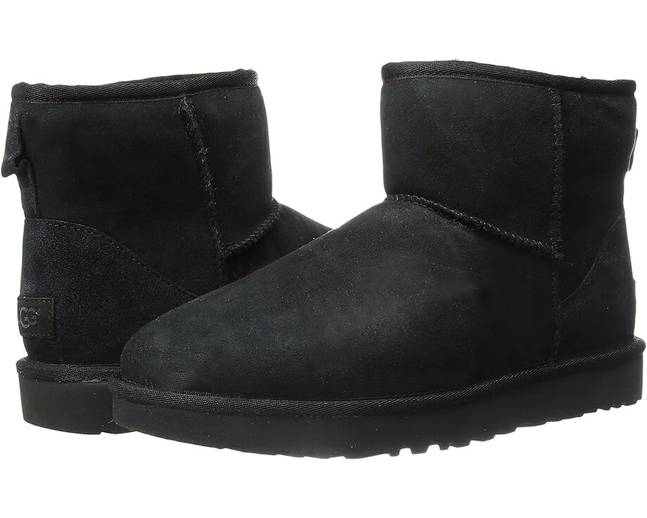 Women UGG Classic Mini II Boot 1016222 Black Suede Upper 100