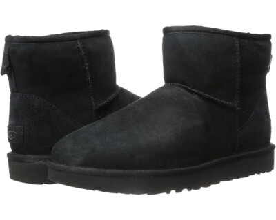 #ad Women UGG Classic Mini II Boot 1016222 Black Suede Upper 100% Original New $139.99