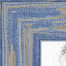 ArtToFrames Custom Picture Poster Frame Blue Deep Periwinkle 1.5" Wide Wood