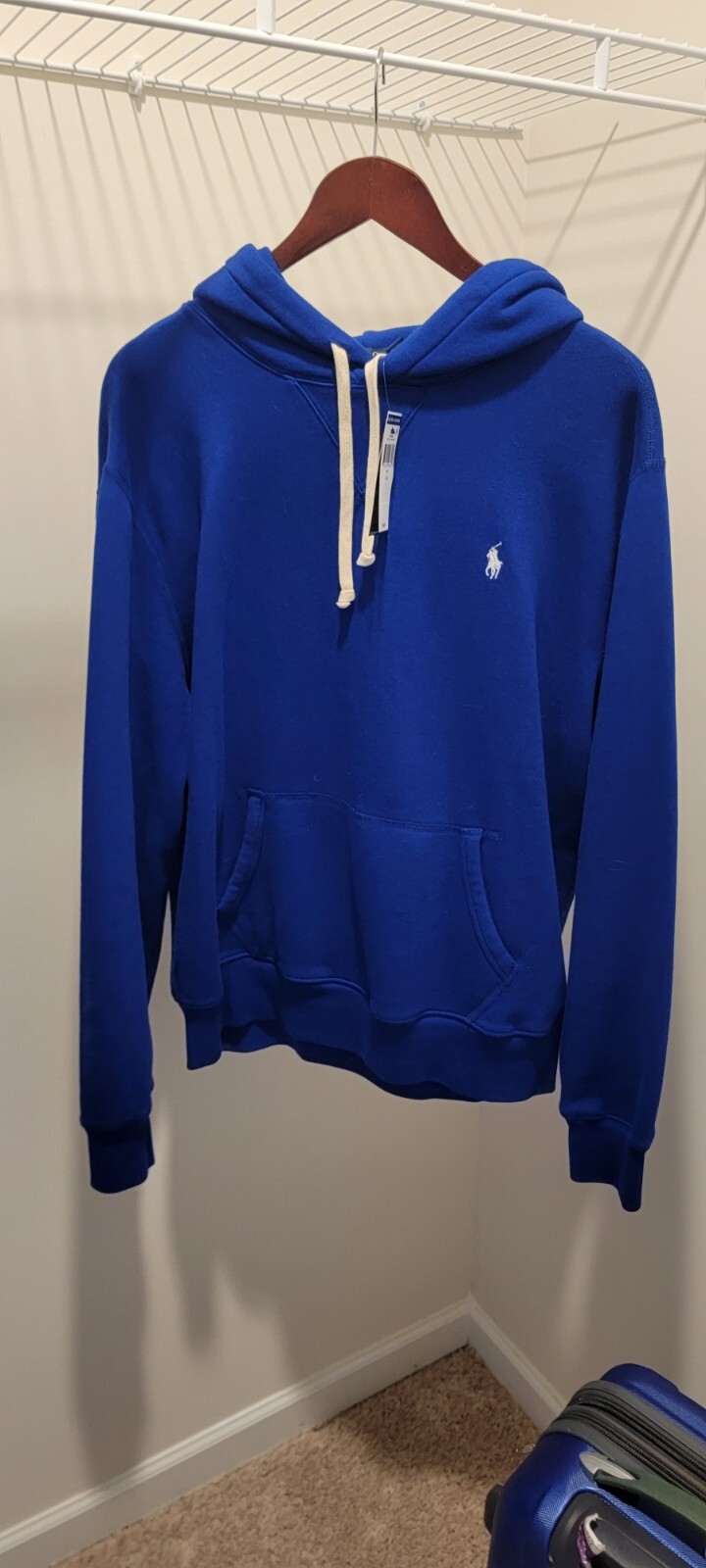 POLO RALPH LAUREN UOMO L FIRMA PONY LOGO JERSEY FELPA CON CAPPUCCIO 100% COTONE NUOVA CON ETICHETTE