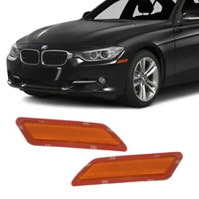 For 2012-2015 BMW 320i 328i 335i Front Bumper Reflector Light Lamp Pair Set