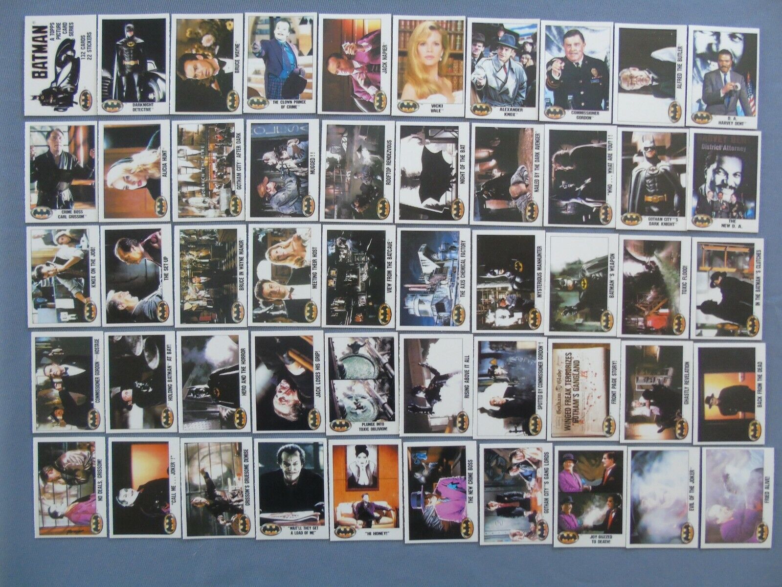 Topps UK Set of Batman 1989 (size 77 x 55mm) - Mint