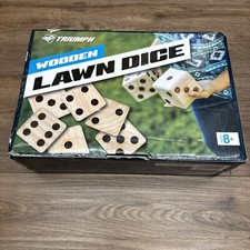 Lawn Dice Backyard Games Triumph Giant Size 3.5x3.5 inch with Bag