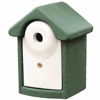 Nistkasten Ø 28 Mm, GrüN Holzbeton Vogelhaus VöGel Brutkasten 30Cm Holzbeton Neu