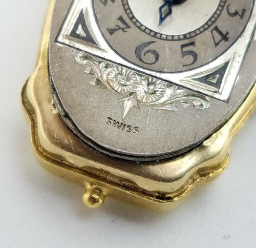Reloj de pulsera suizo vintage con correa de malla de oro de 14K para dama - Imagen 10 de 10