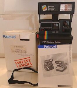 Polaroid Rainbow 600 PEP Educator Edition Instant Camera +Manual & Box