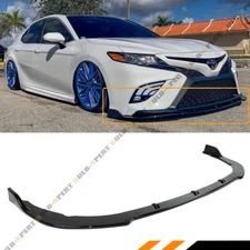 FOR 18-2020 TOYOTA CAMRY SE XSE 3PC STYLE GLOSS BLACK FRONT BUMPER LIP SPLITTER 