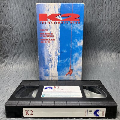 K2: The Ultimate High VHS Tape 1992 HiFi Action Adventure Mountain Climbing