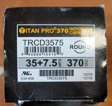 Titan Pro TRCD3575 HVAC Round Dual Motor Run Capacitor. 35/7.5 MFD/UF 370 Volts