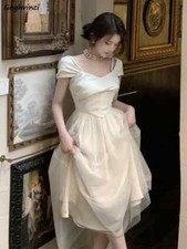 Dress Women Pure Princess Summer Elegant Ladies Gentle Spliced Chic Mesh