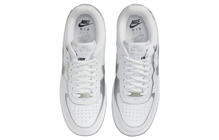 Size 8 - Nike Air Force 1 Shadow White Metallic Silver W for