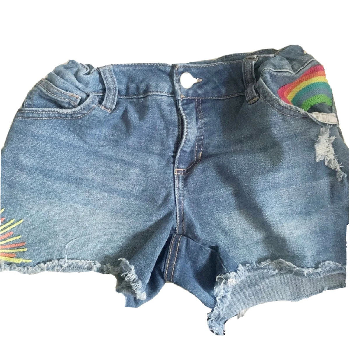 Rainbow jean best sale shorts