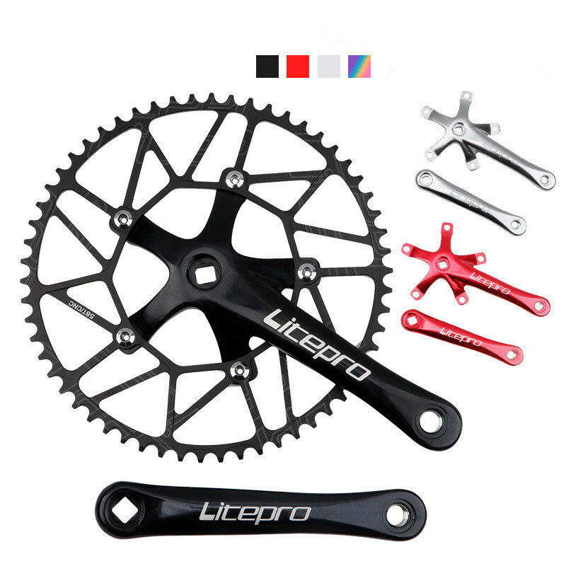 Litepro Folding Bike Crankset with Chainring Aluminum Alloy Square