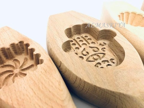 Modern Cookies Maamoul Wooden Mould Pistachio Dates قالب معمول تمر عجوة و فستق - Picture 3 of 25
