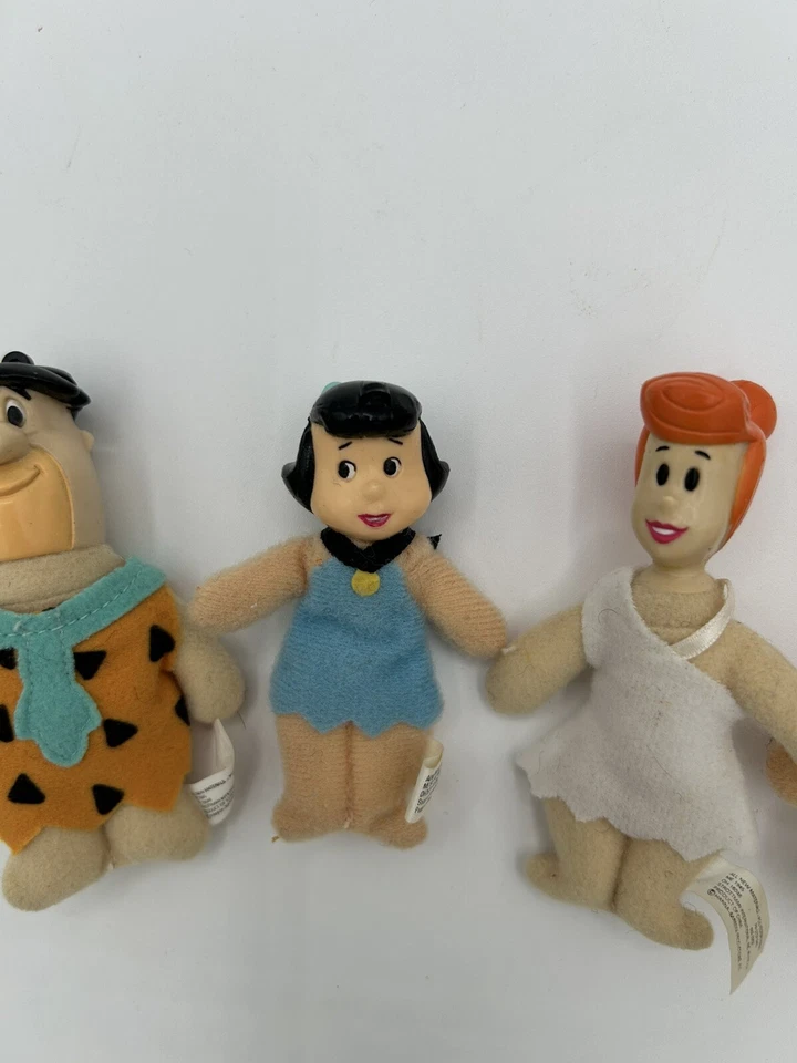 Denny's Mini Plush The Flintstones Ornaments 1989: Fred, Wilma, Barney & Betty Foto 3 de 4