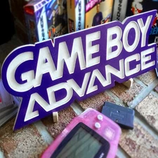 🎮 Gameboy Advance Logo Sign – CNC Engraved Wood Wall Art | Retro Gaming Decor