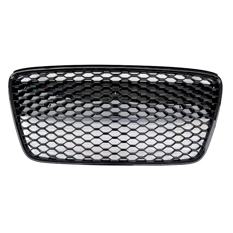 For 2007-2013 Audi R8 Front Henycomb Grille Gloss Black Mesh Upper Grill — 第 2/4 张图片