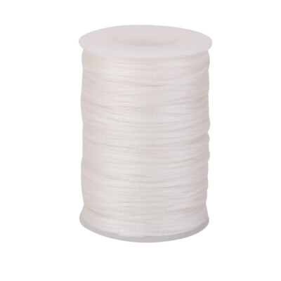 70 Meter Flat Line Waxed Thread für Lederhandwerk 1,2 mm weiß