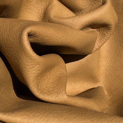 Beige Upholstery Leather Hide Half Side Cow Approx. 20 Square Feet
