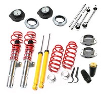 TA Technix Gewindefahrwerk + 4 Domlager, Koppelstangen, Staubschutz - VW Golf 6
