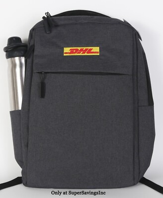 DHL UPS USPS FedEx Parcel Service Laptop Bag Backpack Bookbag Book Bag Gray