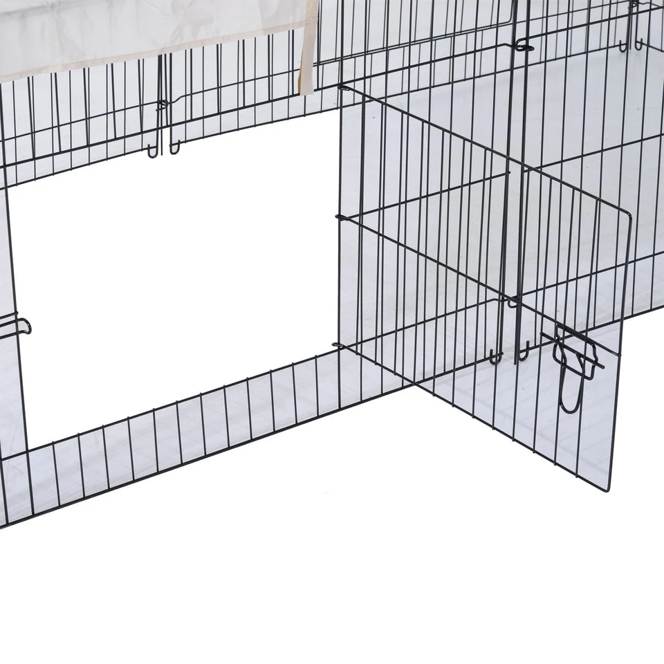 Metal Chicken Rabbit Pet Small Animal Cage Crate Run Exercise Playpen Enclosure - Image 4 of 4
