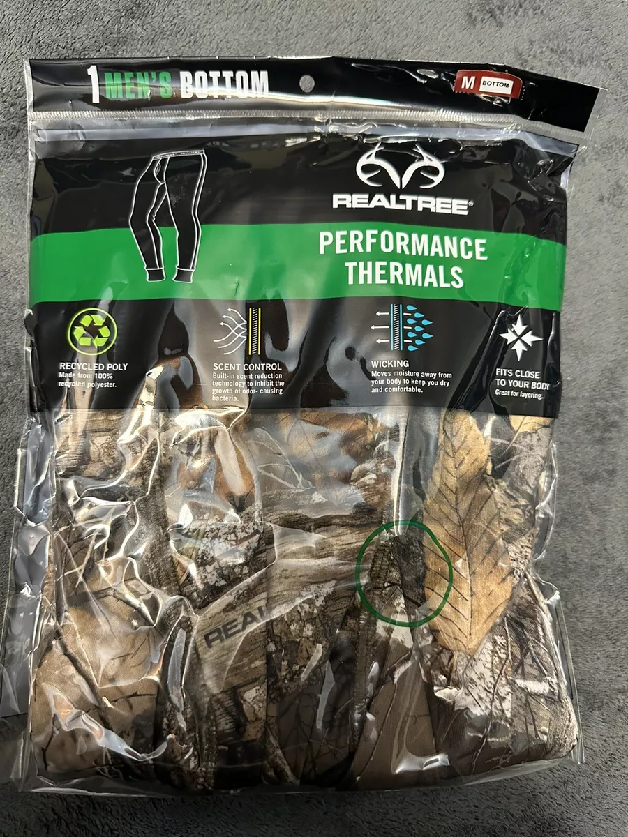 Men s Medium Bottom Performance Thermals Camouflage Realtree EDGE